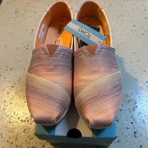Toms Alpargata Brown Multi Digital Ombre Woven Shoes Size 8 Brand New in Box